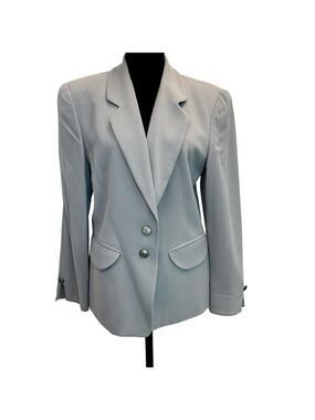 Dana Buchman Light Gray 100% pure new wool single breasted blazer Sz 8 NWOT